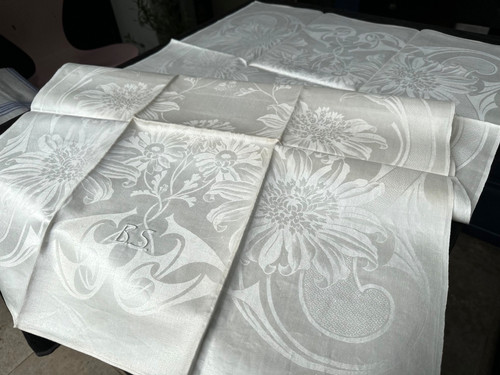 Jugendstil leinendamast - jugendstil,