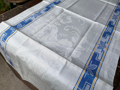 Art deco leinendamast handtuch - deco,