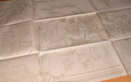 Altes leinen damast handtuch - altes,