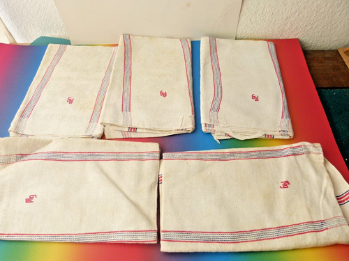 45007 antikes leinendamast - 5x,